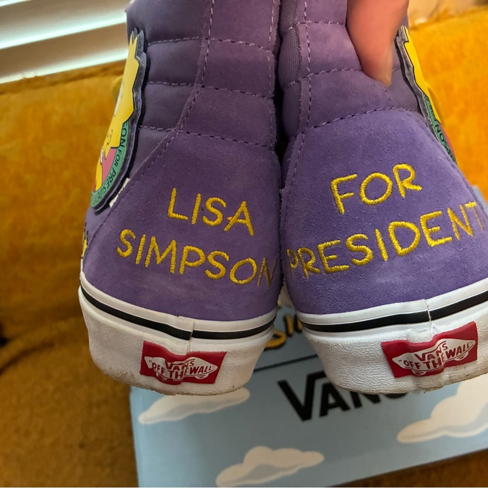 Vans Purple and Yellow Simpsons Sneakers - Picture 2 of 6